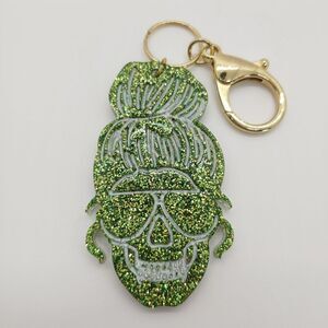 Keychain Women's Skull Glitter